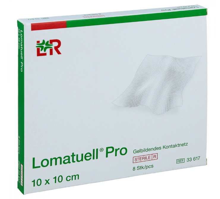 Lomatuell Pro 10* 10 cm 1 buc pansament cu plasă de gel